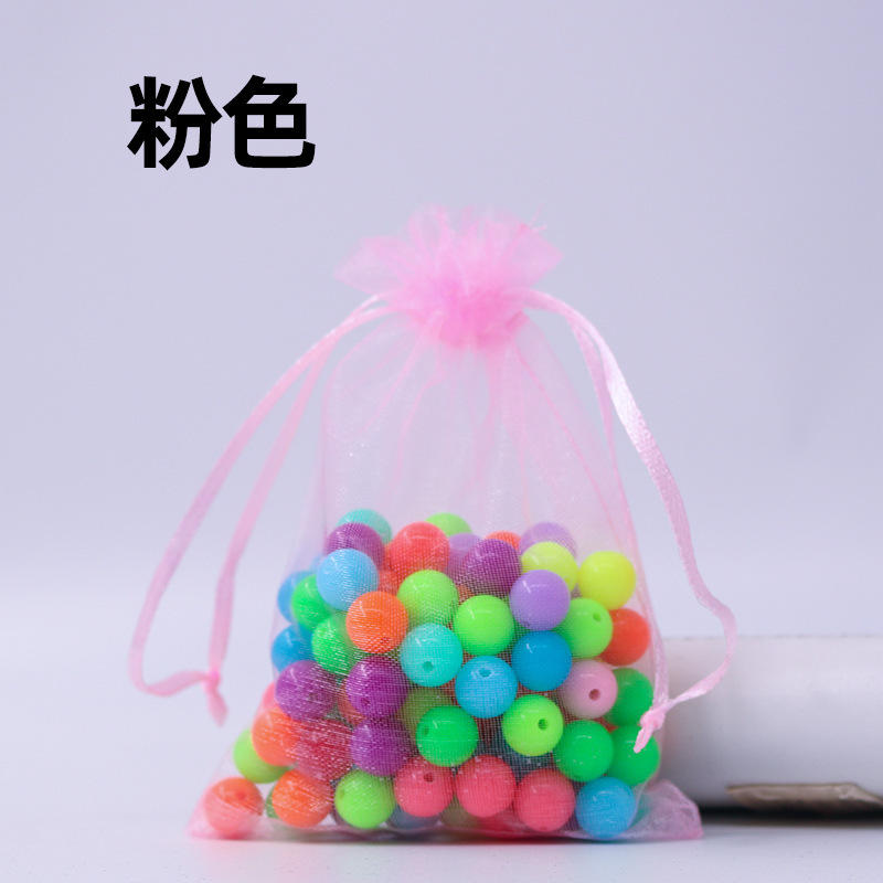 透明白色巾着袋糸袋通気性ジュエリーギフト収納包装袋化粧品包装網糸袋卸売り|undefined