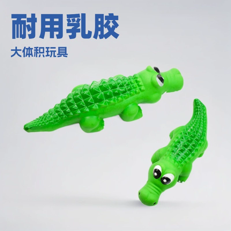 Игрушка для собак, издающая звуки, устойчивый к укусам латексный крокодил для домашних животных, устойчивый к укусам и молярам большой крокодил, латексная игрушка для собак, издающая звуки хамелеона