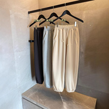 日单潮牌 经典基础款os慵懒毛圈棉高腰束脚卫裤抽绳休闲裤女