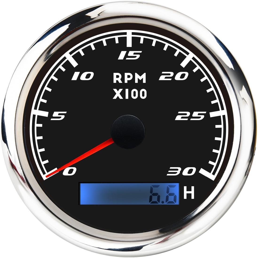 85mm tachometer 12V24V universal model for truck modification, adjustable motorcycle engine tachometer