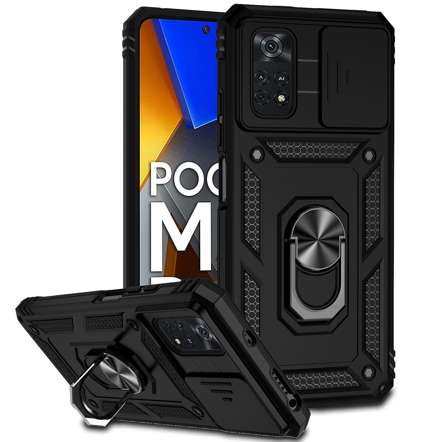 Suitable for Xiaomi Poco X7 Pro Sergeant Push Window Phone Case Redmi Note 14 Car Mount 14t Shockproof Protective Cover