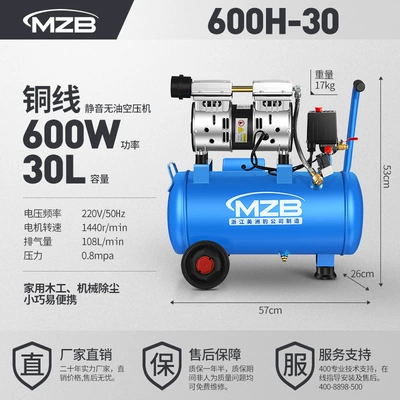 Oil-Free Low-Noise Air Compressor Outlet Customized Hava kompressorları - 600h-30l