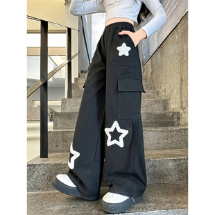 A 71141 Star patch wide leg pants �����N�����ѝ�羳���u