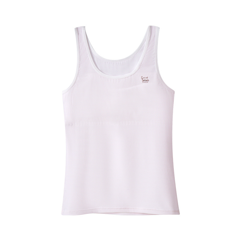 Personalización de ropa interior infantil en una etapa de desarrollo de niñas chaleco pequeño respirado malla de niñas estudiantes de vestir interior anti-bumps