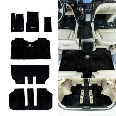 Car Carpet — sky velvet carpet for - 2008-2014-toyota-wilfa-full-set-for-left-hand-drive-black-upgraded-thick-starry-velvet
