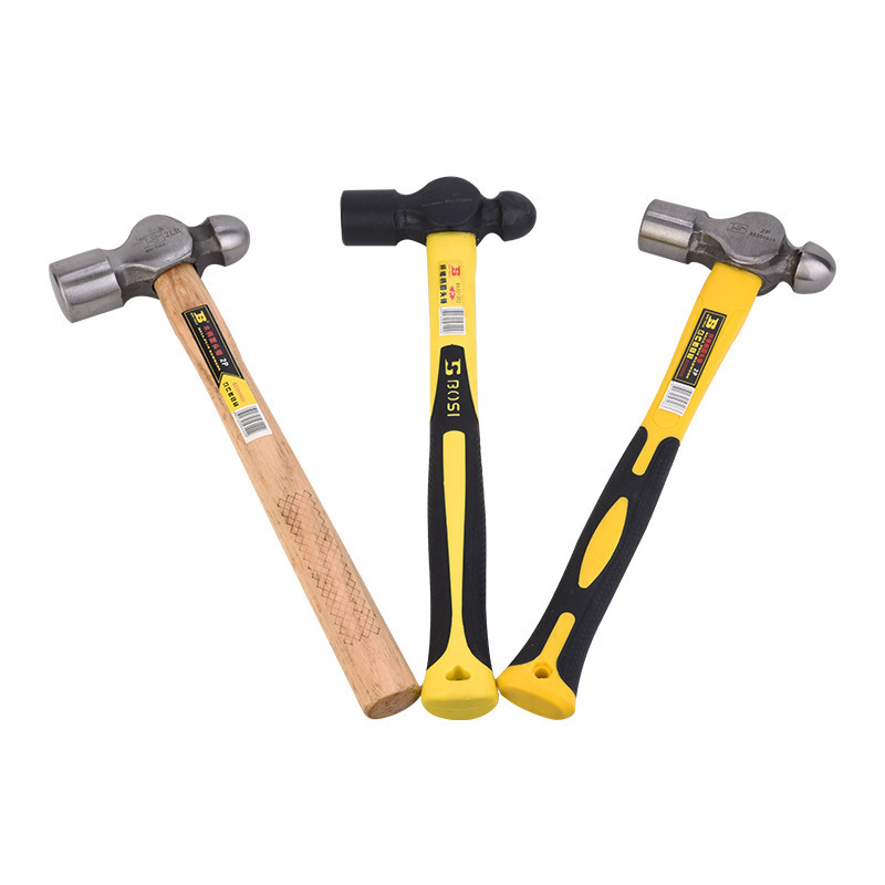 波斯圆头锤家用五金木柄锤锻打奶头锤安装锤子钢锤核桃锤榔头锤子