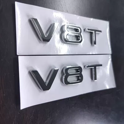 emblem, V8T side emblem, black – Car logo - standard-v8t1