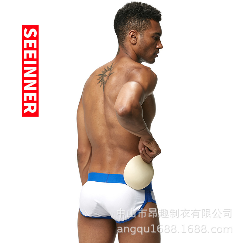 Nueva ropa interior de los hombres de algodón transpirable personalidad de la moda color a juego de cintura baja escritos de comercio exterior AliExpress transfronteriza