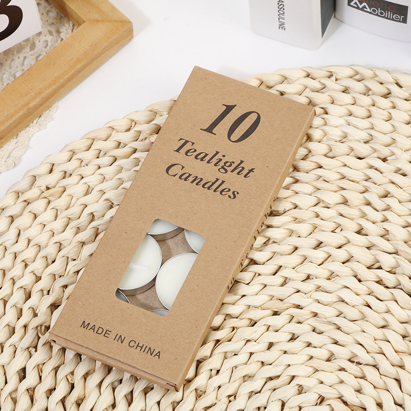Propuesta creativa confesión 10 velas cáscara de aluminio té cera traje paquete libre de humo romántica pequeña taza redonda té estufa