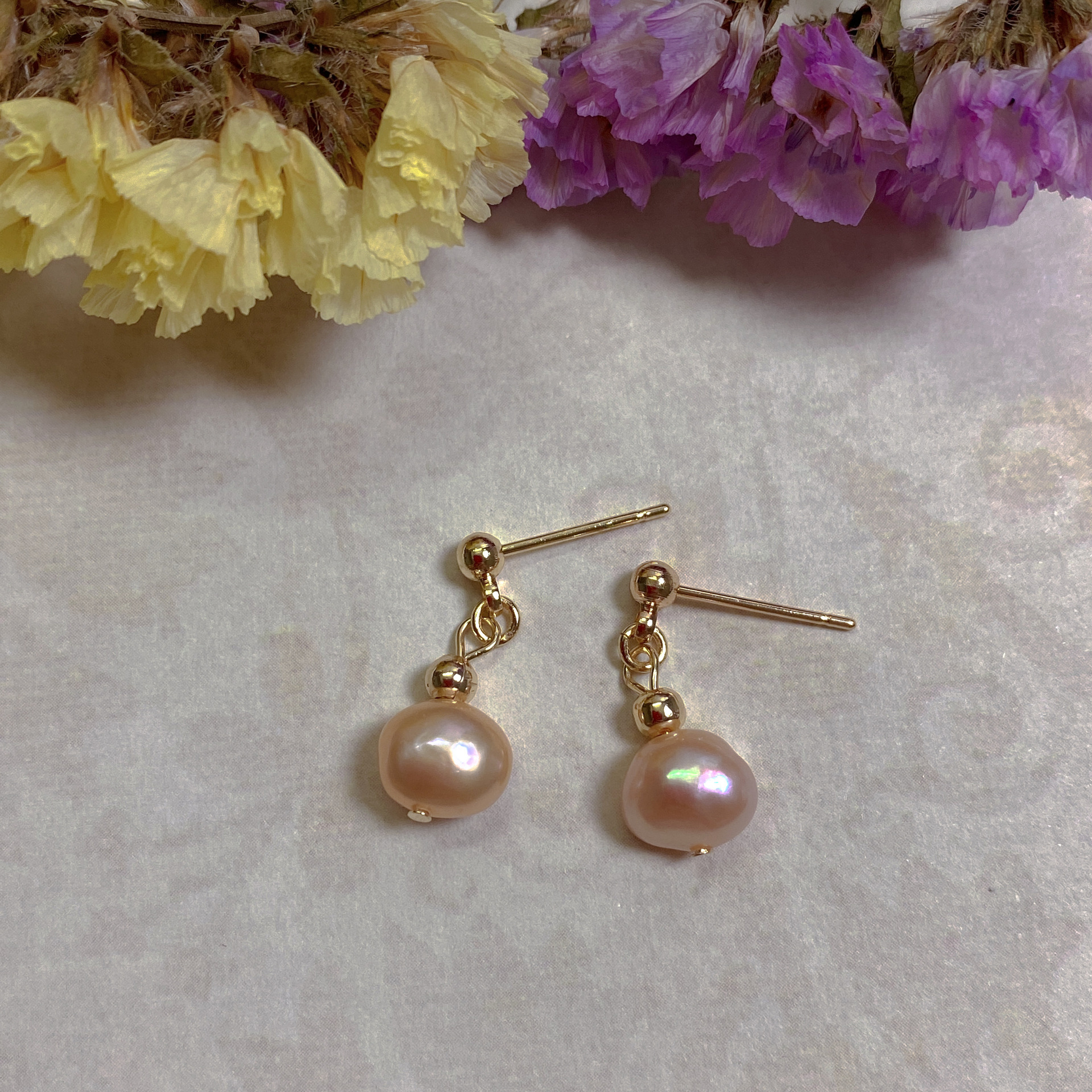 Simple Style Geometric Copper Plating Pearl Drop Earrings 1 Pair display picture 3