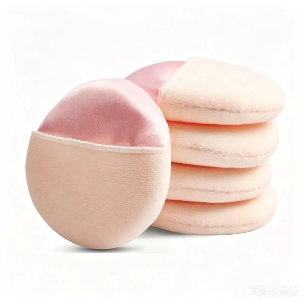 Super suave polvo de lana de cristal redondo gran inserción de mano polvo de floquete para la piel no comer polvo especial para maquilladores