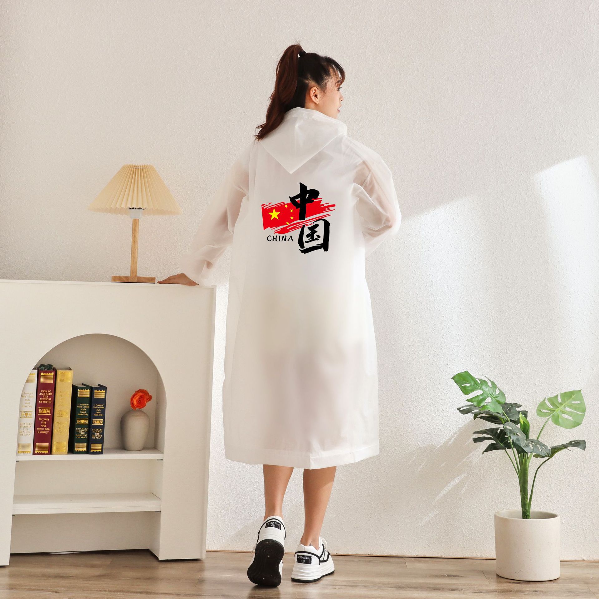 Impermeable EVA, engrosado y alargado, poncho de lluvia de cuerpo completo para adultos, buena calidad, de una pieza, impermeable reutilizable para mujeres.