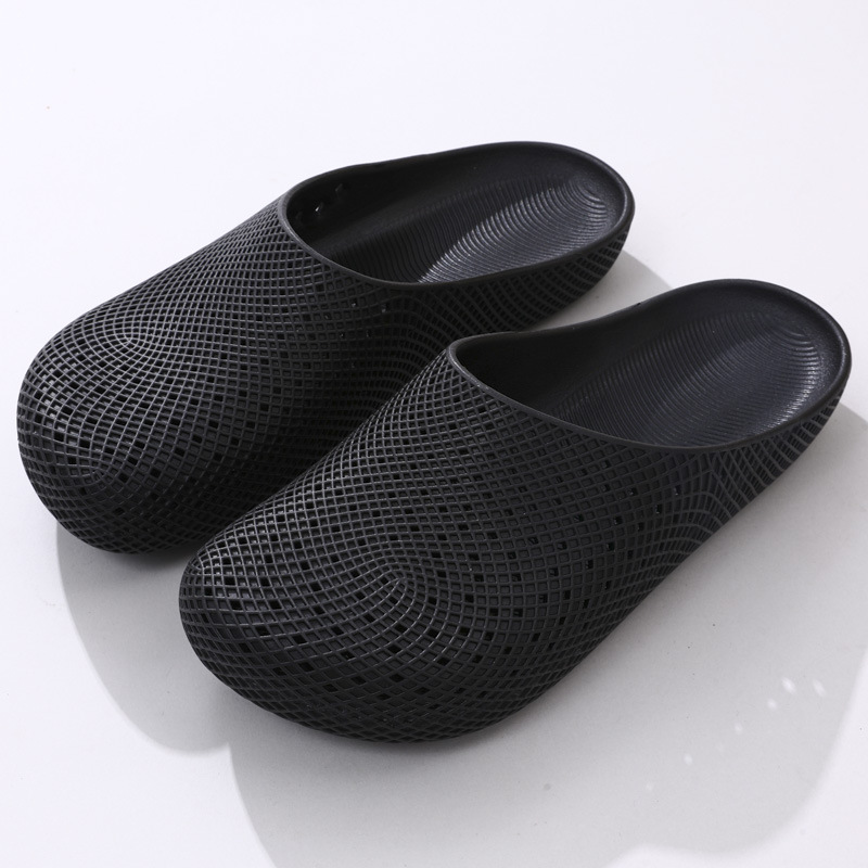 Chef's Shoes For Top Quality Men, Summer Outdoor Kitchen Slip-On Work Shoes, Casual Breathable Perforated Half-Enclosed Clogs_voghion.com