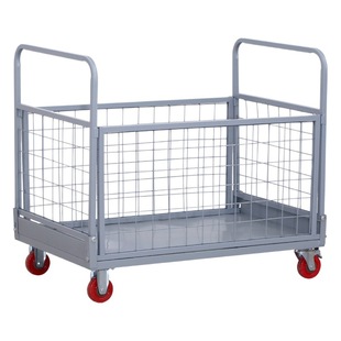 Folding Logistics Turnover Cage Cart Fabric Cart Silent Pull Cart Water Cart Warehouse Handling Cart Wholesale