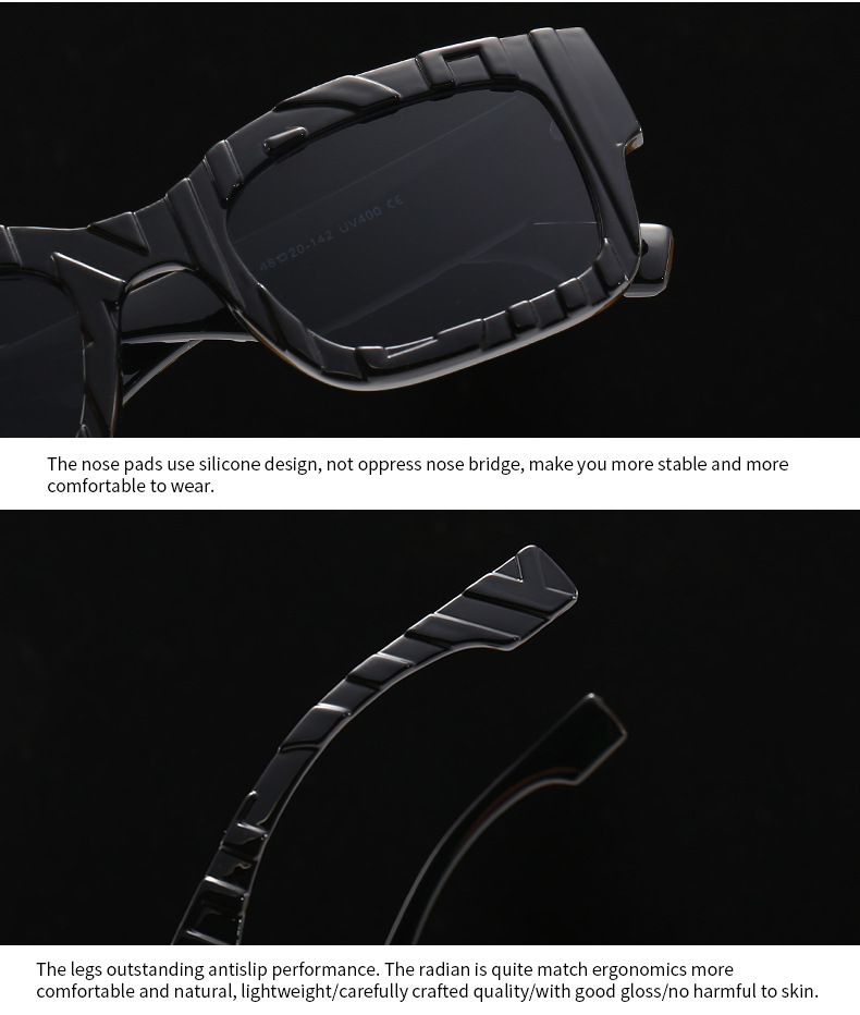 European and American sunglasses ins fashion square sunglasses men's large frame sunglasses women's sunglasses 103_voghion.com