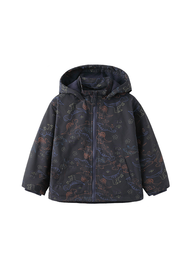 Malwee transfronterizo niño grueso chaqueta de invierno nuevo estilo europeo y americano para niños pequeños y medianos más camisa con cremallera con capuchón chaqueta de primavera