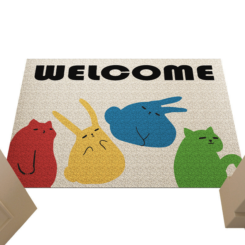 クロスボーダー漫画エントリーポータル PVC フロアマット、玄関ホールの手入れが簡単なドアマット、ワイヤーリング、耐摩耗性、防汚カーペット、在庫あり、発送可能|undefined