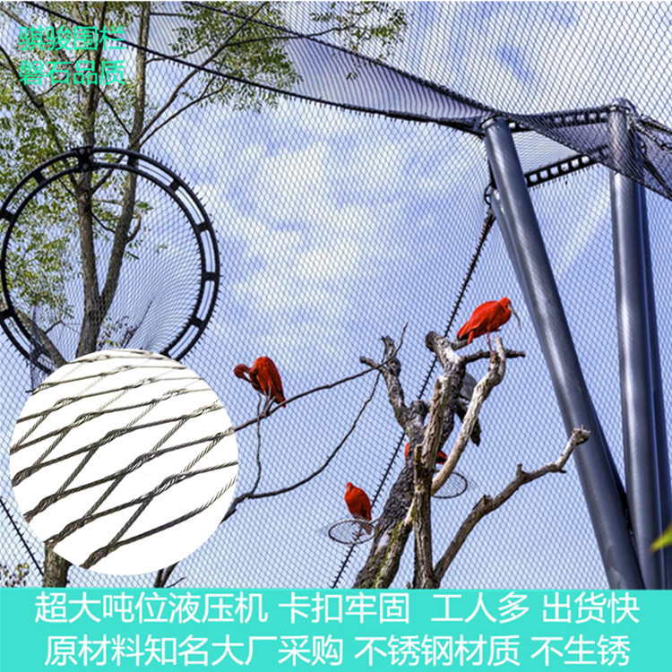 生产鸟语林不锈钢网 大型鸟舍用网 不锈钢丝网