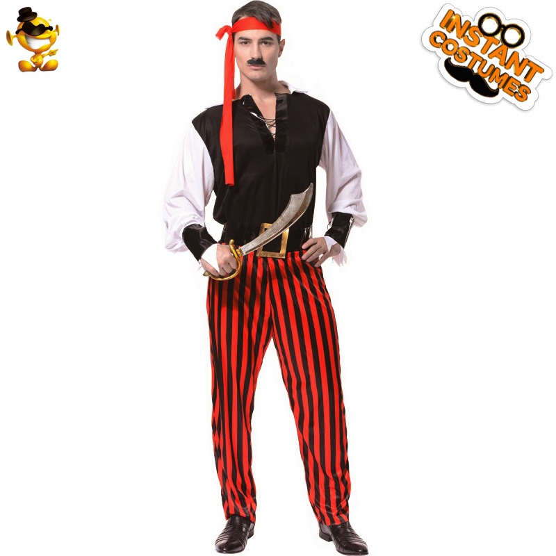 Traje de pirata de hombre grande de Halloween, ropa de fiesta de cosplay, traje de escenario, mascarada transfronteriza