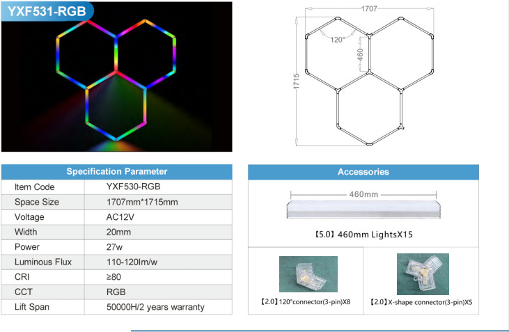세 구멍-RGB 빛 색상 [85-265V]