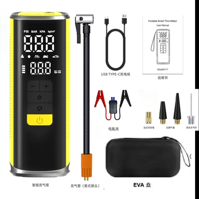 Hava nasosu – Cross-border vehicle-mounted electric air pump - 10000mah-smart-clip-eva-case-blue
