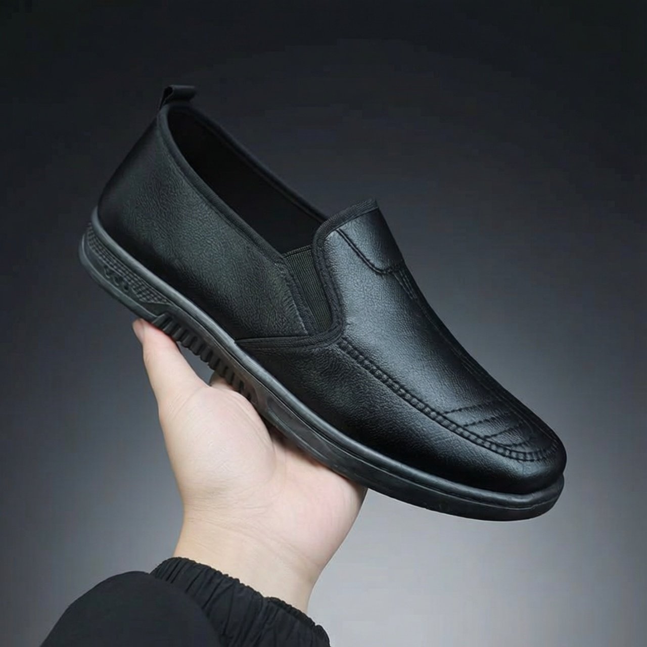 New Men's Leather Shoes with Soft Soles and Soft Surface, Business Casual Shoes, Middle-Aged and Elderly Dad Shoes, Fashionable Driving Loafers