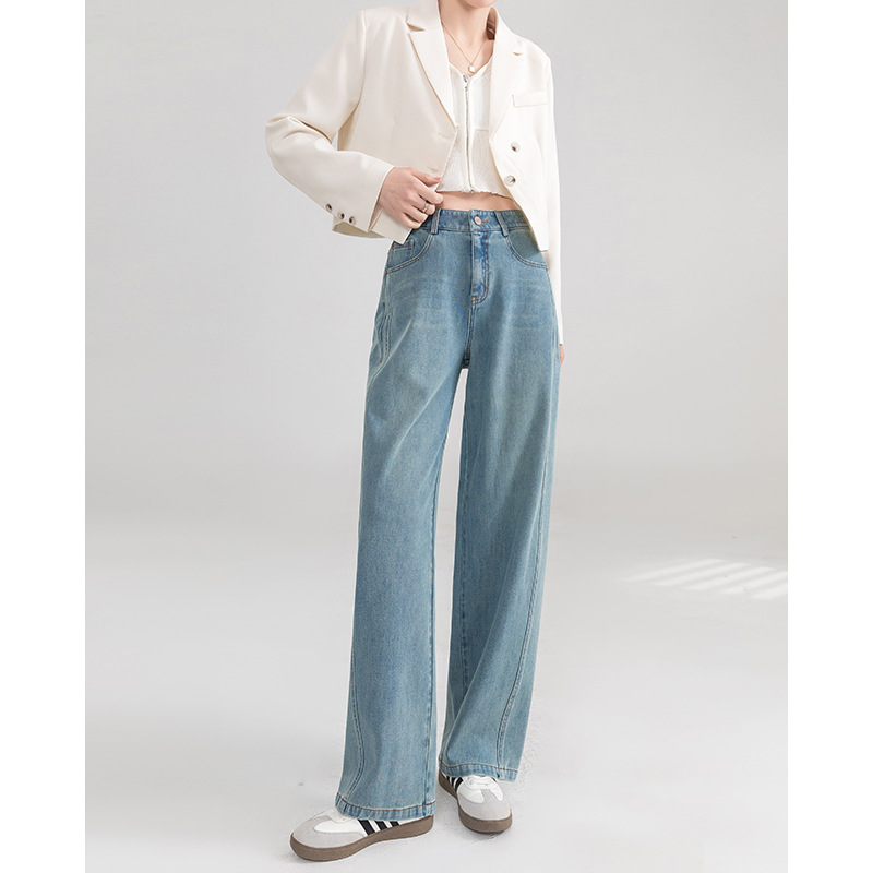 Yanrui High-Quality Four-Way Stretch Denim Scythe Pants for Women, 2026 Spring New High-Waisted Slim-Fit Casual Scythe Pants
