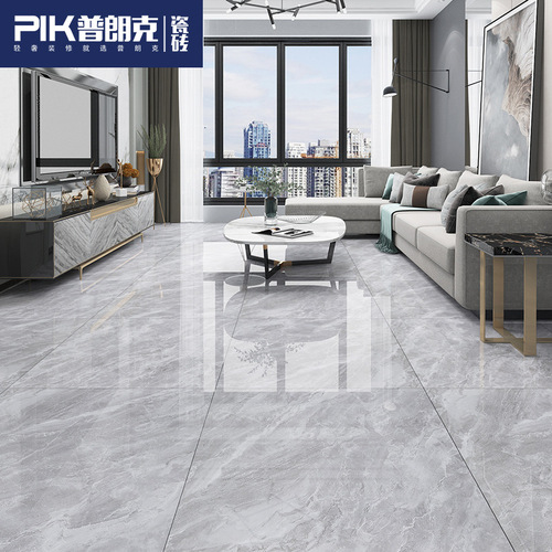 普朗克 灰色通体大理石卫生间瓷砖地砖800x800客厅防滑耐磨地板砖