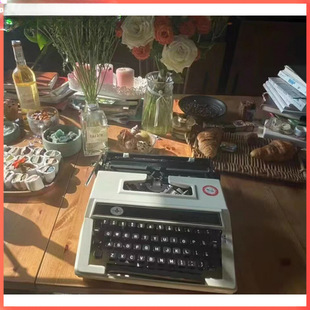 Old-Fashioned Portable Metal Mechanical Changkong Brand Hero Brand English Typewriter Nostalgic Retro Typewriter