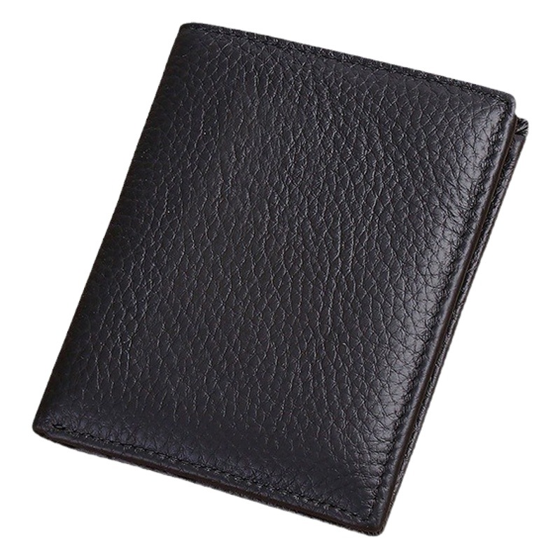 Genuine Leather Card Holder anti-theft brush men's first layer cowhide multi-functional wallet wallet multi-card large capacity