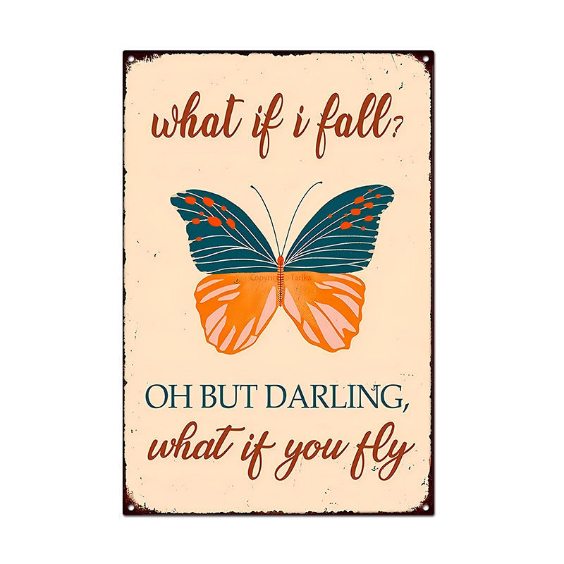 Pintura de hojalata pastoral Flor antigua retro Arte de hierro Pintura colgante pequeña Jardín al aire libre Balcón Decoración de pared Colgante transfronterizo