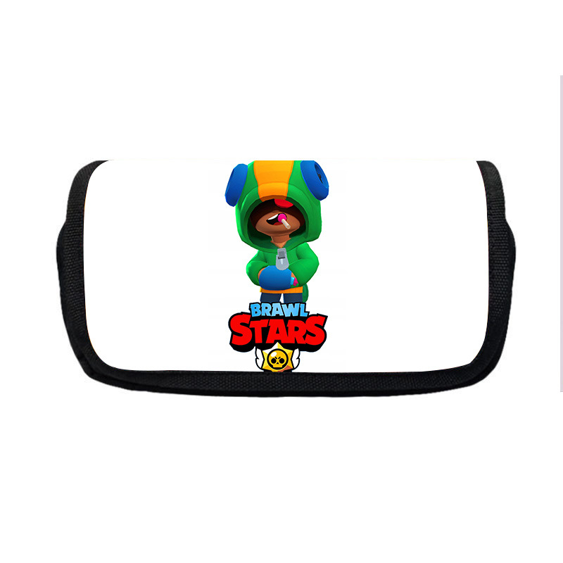 Nuevo salvaje bolsas de lápiz de estudiantes de gran capacidad caja de papelería personaje creativo de niños caja de lápiz doble lote transfronterizo