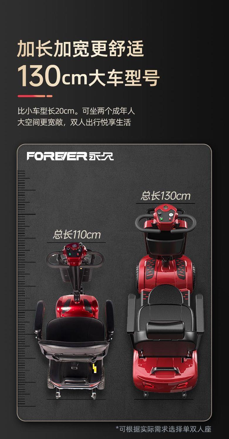 Four-Wheeled Electric Scooter for the Elderly, Foldable Electric Vehicle for Home Use, Small Electric Vehicle for Disabled People and the Elderly