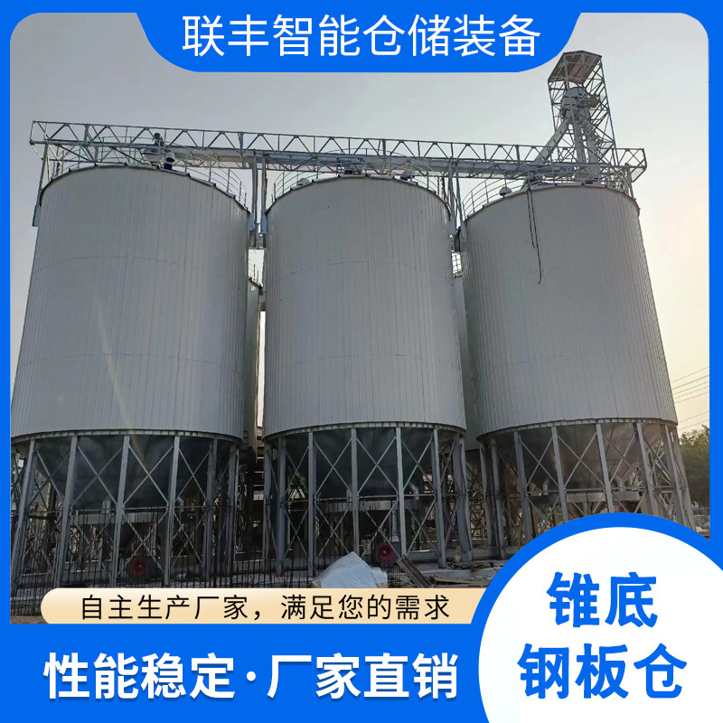 500吨粮仓粮食储存仓粮油钢板仓 联丰大型玉米小麦仓储设备