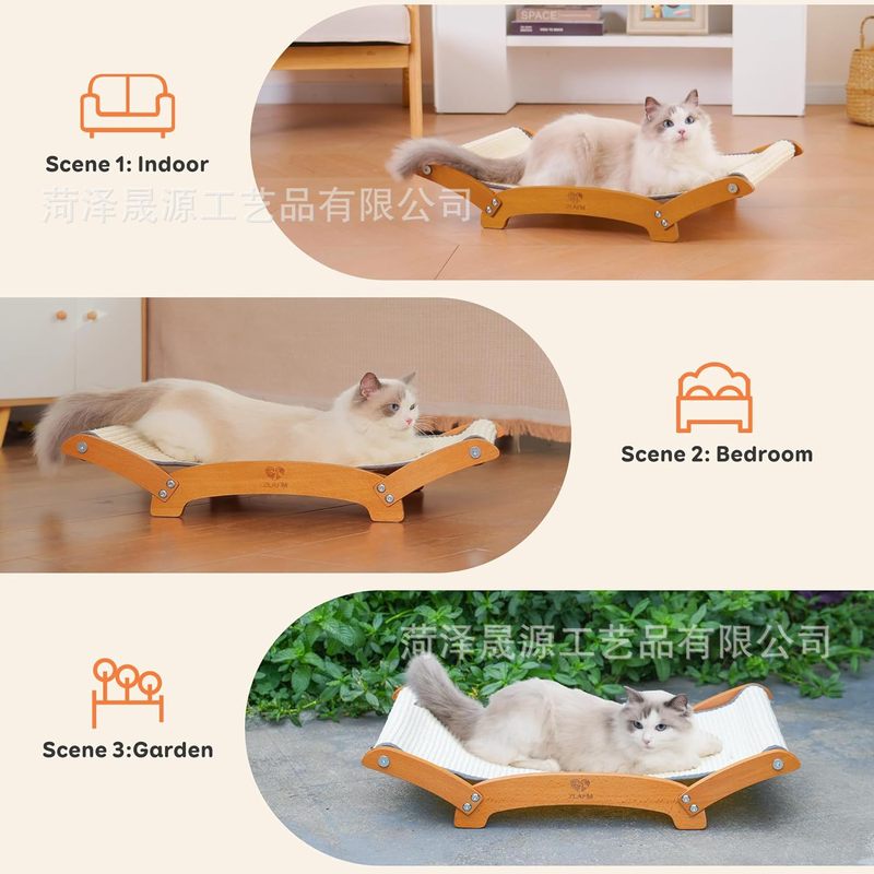 跨境新品猫床躺椅窝猫咪窝剑麻四季通用猫抓板猫窝猫爪板厂家现货|undefined