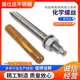 201 304 316不锈钢化学螺丝 化学膨胀螺栓锚栓化学药剂螺丝