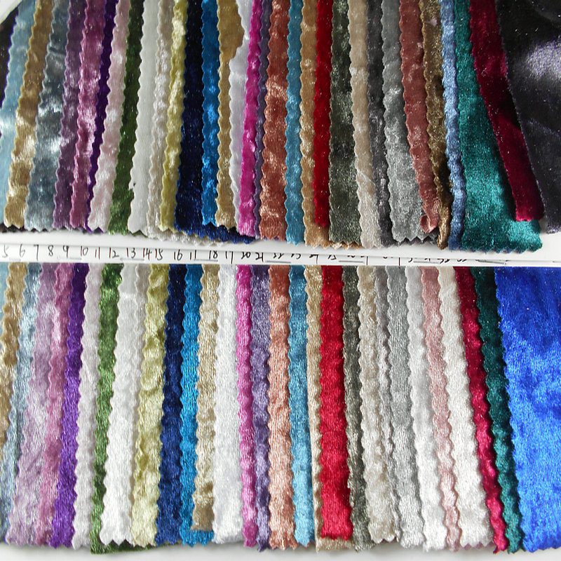 240g韩国绒压褶金丝绒压褶金钻冰花绒压褶有光四面弹服装沙发面料