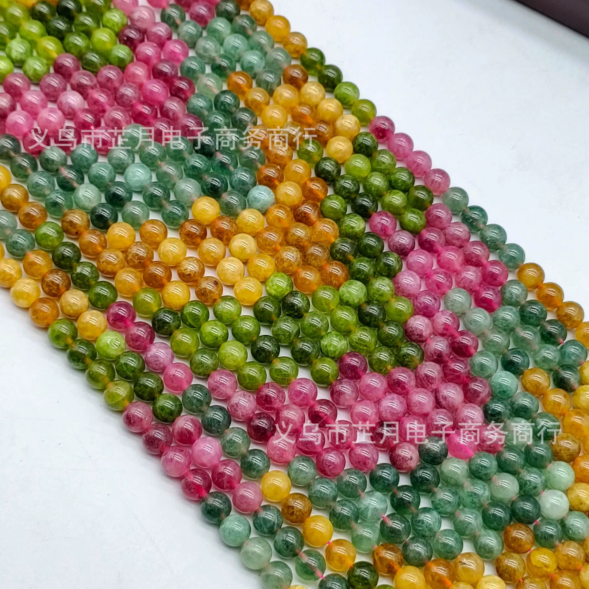 Round Amethyst Beads, Natural White Jade Optimized, 4/6/8/10 mm Strands