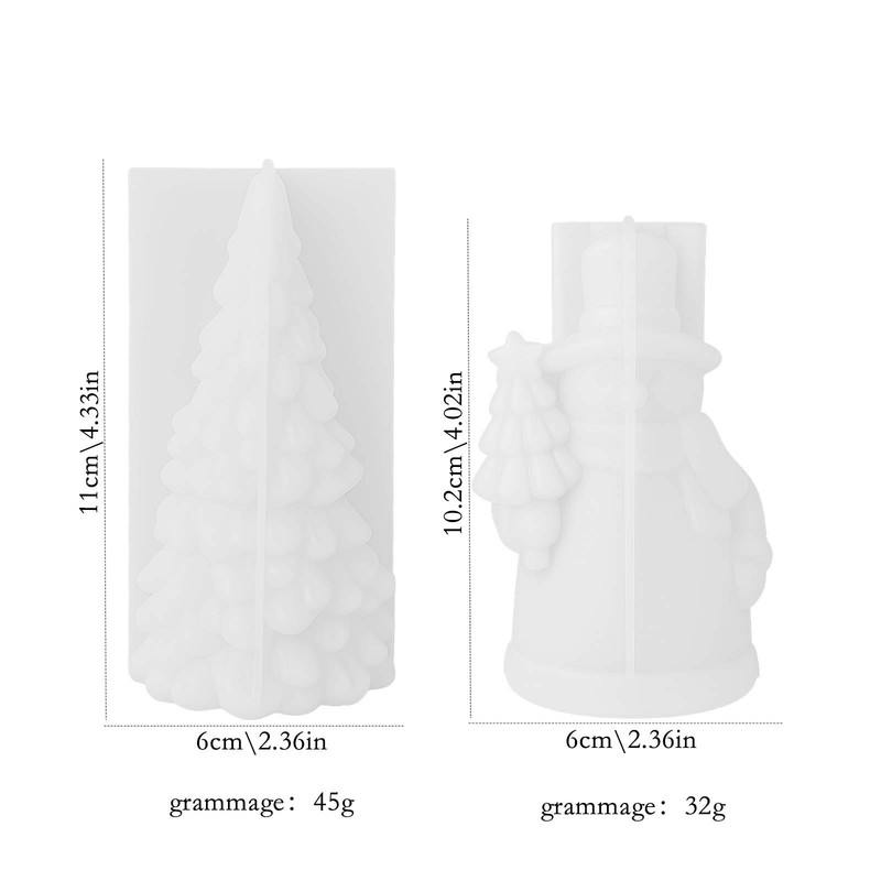 胖丫丫新款圣诞树雪人DIY香薰蜡烛硅胶模具装饰礼品手工摆件模具|undefined