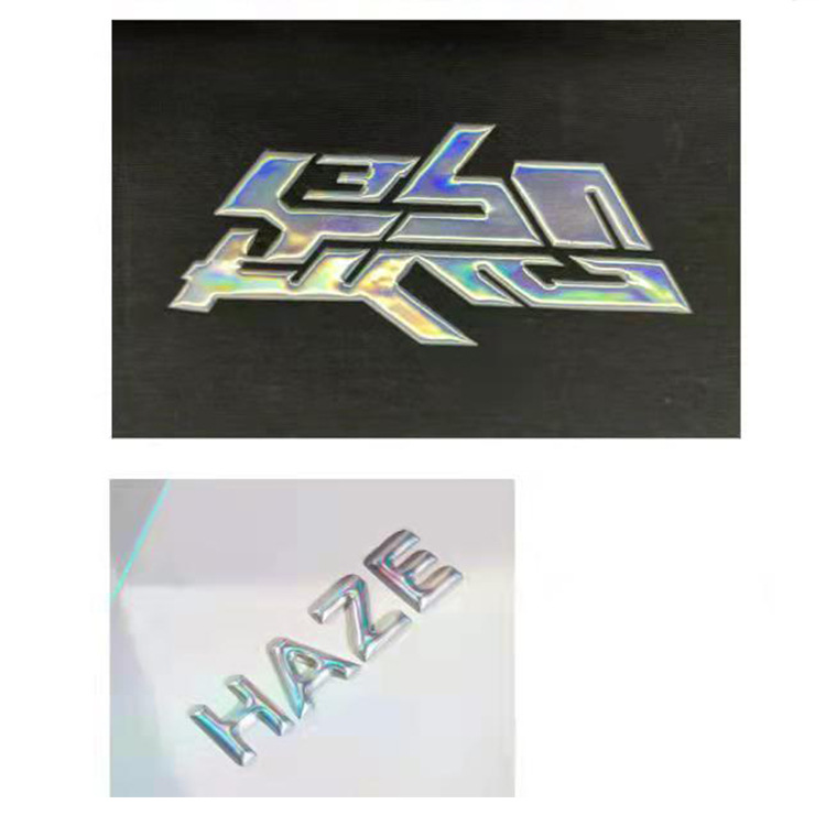 定制TPU反光立体标洗水电压转烫标3D立体高周波高频热切丝印商标