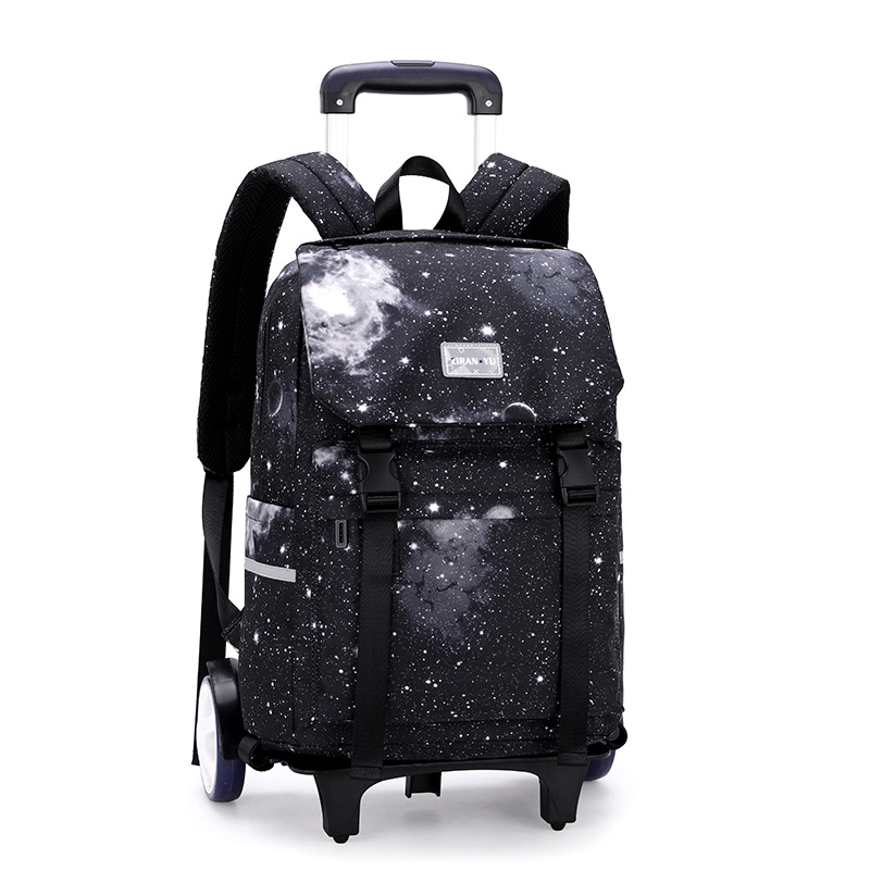 Estudiante de escuela secundaria de estilo coreano hombres y mujeres subiendo escaleras Schoolbag impresión estudiante de escuela primaria trolley grado 2, 3, 4, 5, 6