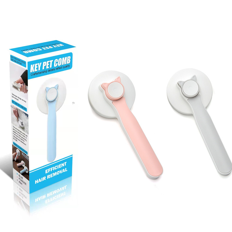 狗狗一鍵自動除毛梳貓刷新品寵物鋼針梳圓頭貓耳梳