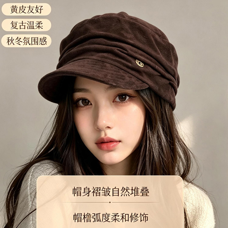 Autumn and winter collection: Melard equestrian cap, retro and versatile, makes the face look smaller, new casual and stylish cap for women