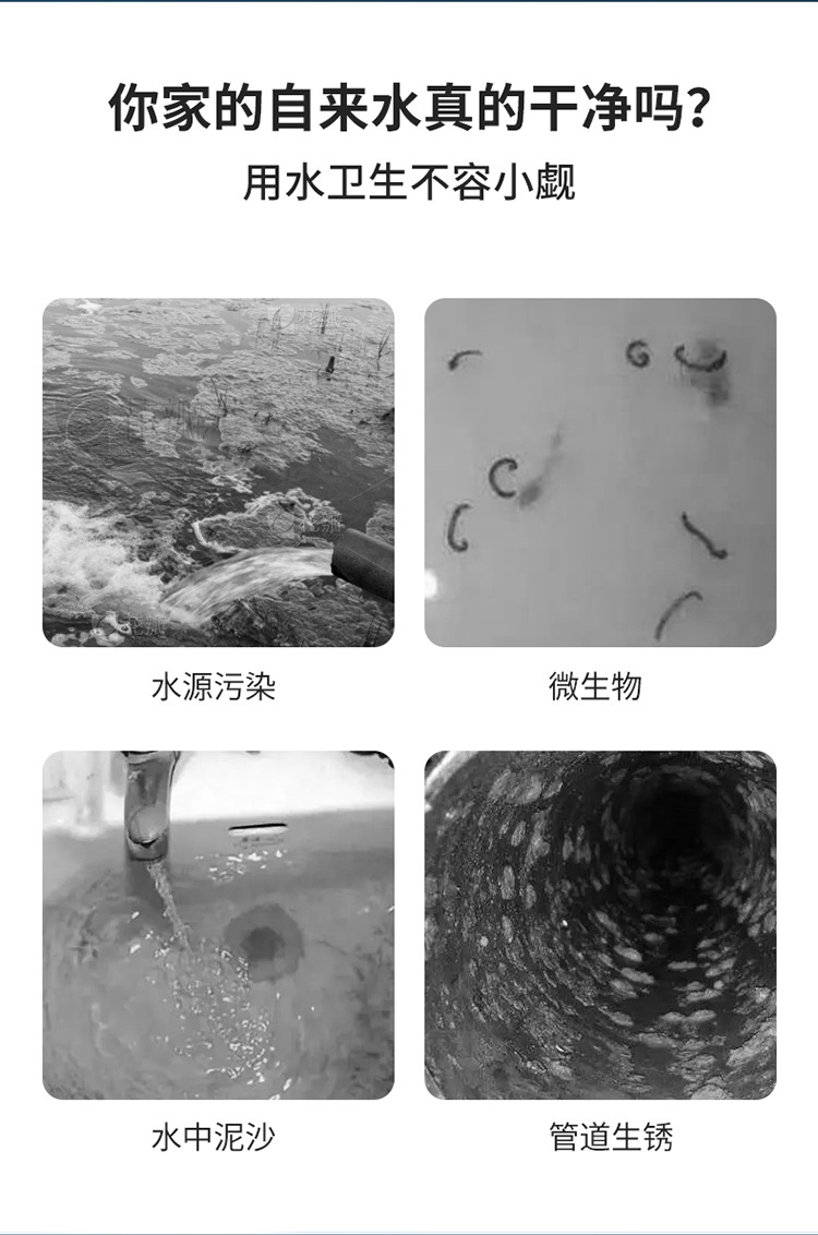 Küchenarmatur-Filter mit drehbarem Auslauf, spritzwasserbeständiger Duschkopf, sechsschichtige universelle abnehmbare und waschbare Wasserleitungsfilter für den Hausgebrauch.