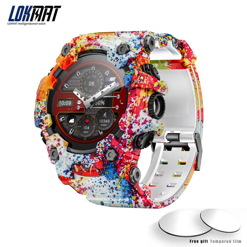 Reloj Inteligente Deportivo para Exteriores LOKMAT ATTACKGT con Triple Protección, Brújula, Linterna, Monitoreo de Salud y Atracción Magnética