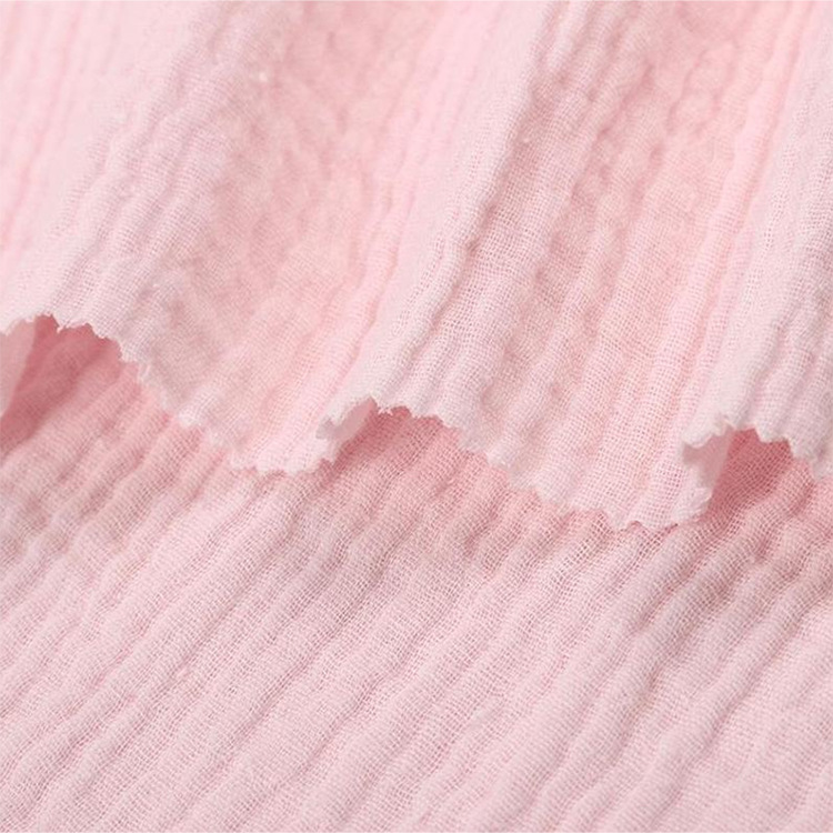 100% algodón de alta calidad suave textura sólida tela de doble clip ropa