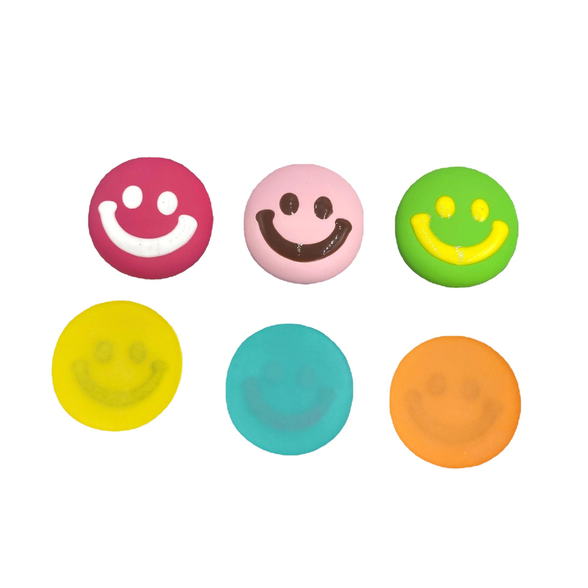 2022 Corea del Sur nuevo lindo color crema de dibujos animados cara sonriente parche accesorios DIY teléfono móvil Shell llavero material