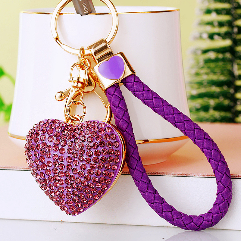50g Weight Bag Pendant, Keychain Classification 1 Piece Quantity Holiday, Outdoor Occasion Metal Material Heart Shape Pattern Women's Gender Sweet, Simple Style Style Sweet Simple Style Heart Shape Metal Women's Bag Pendant Keychain 18