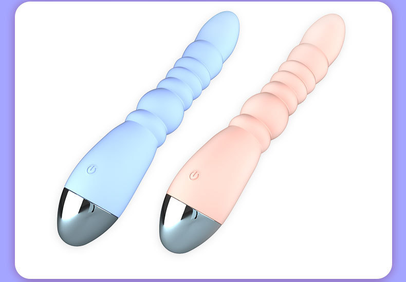 Soft-Grip G-spot Vibrator Wand, Handheld Rechargeable, Under 50 dB, Blue or Pink — detail image 8