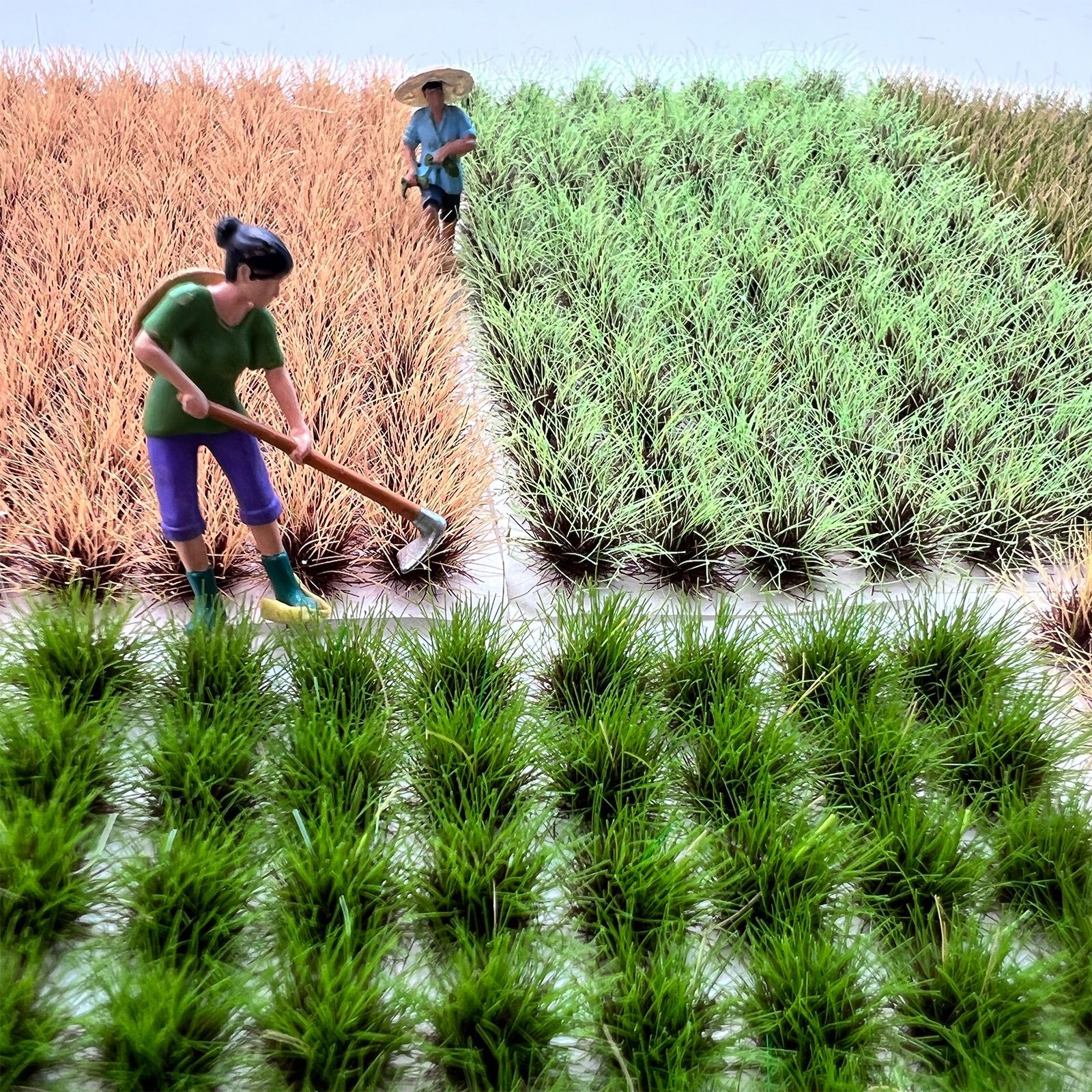 8mm96 plantas redondas cluster modelo de vías ferroviarias accesorios escenario de arena militar diy forma de hierba miniatura